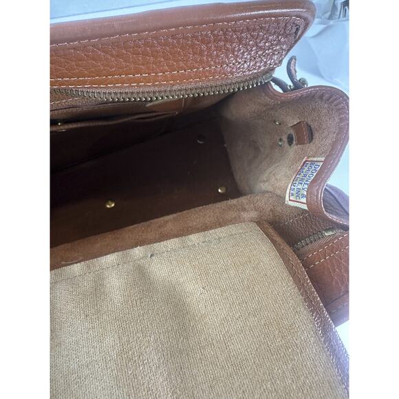 Dooney & Bourke All Weather Leather Brown Buckle Crossbody Satchel Handbag Purse - Picture 14 of 16